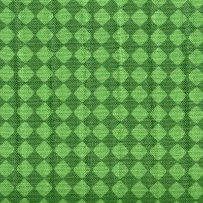 END OF BOLT 732 Shades of Green Checkers Fabric background 100% cotton quilting fabric