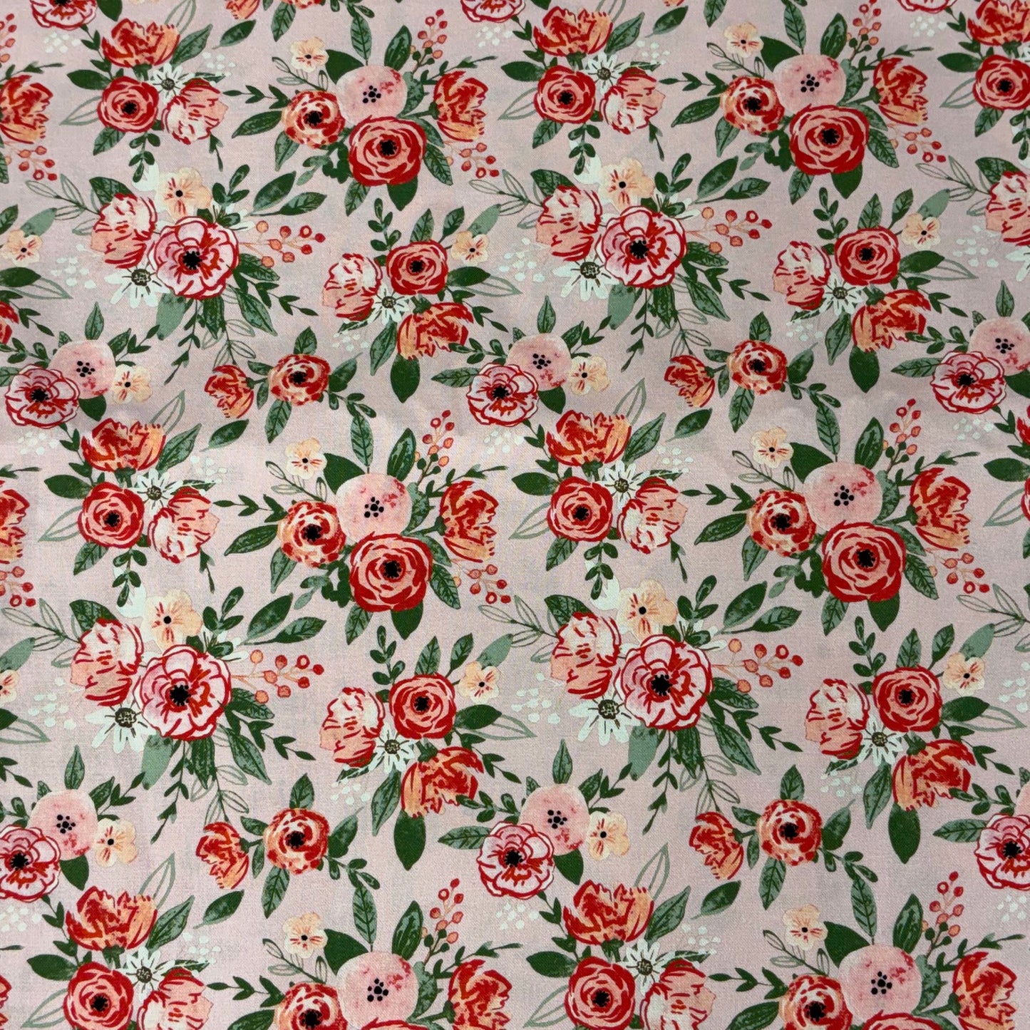 Backing for Manchester Quilt, Light Pink Floral, 4 yards