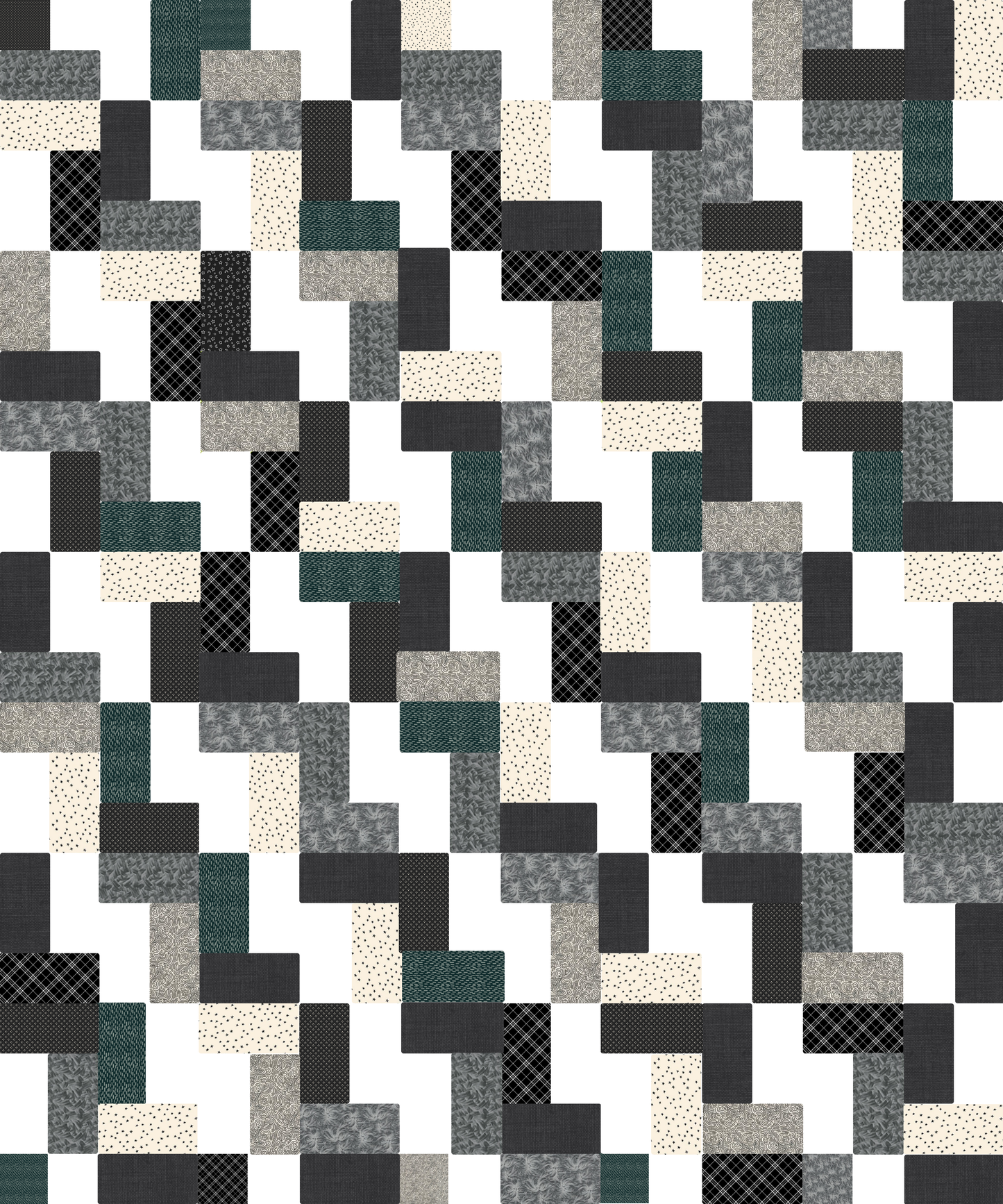 Mixmaster Steel Precut Sew-Ready Quilt Kit BACKING included