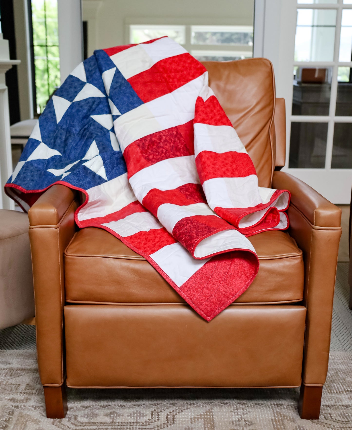 Old Glory Pre-Cut Ready-To-Sew Quilt Kit (Includes Backing!)