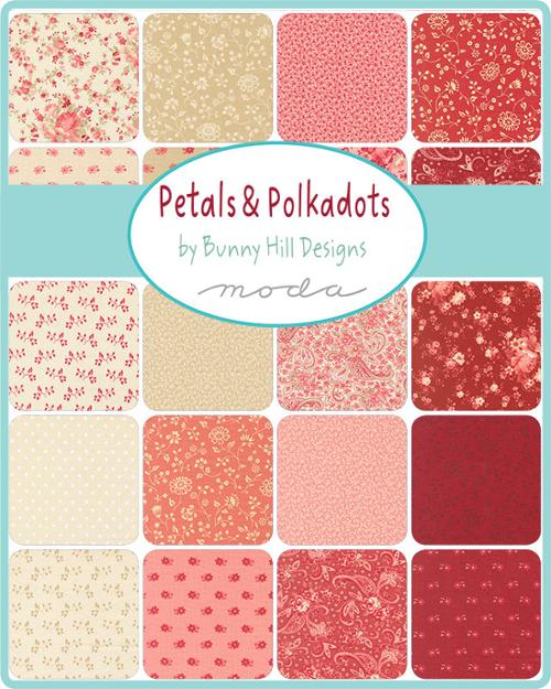 Petals Polka Dots Layer CakeĀ® 3080LC Moda Precuts 100% cotton quilting fabric 10" squares quilt fabric by Bunny Hill Designs