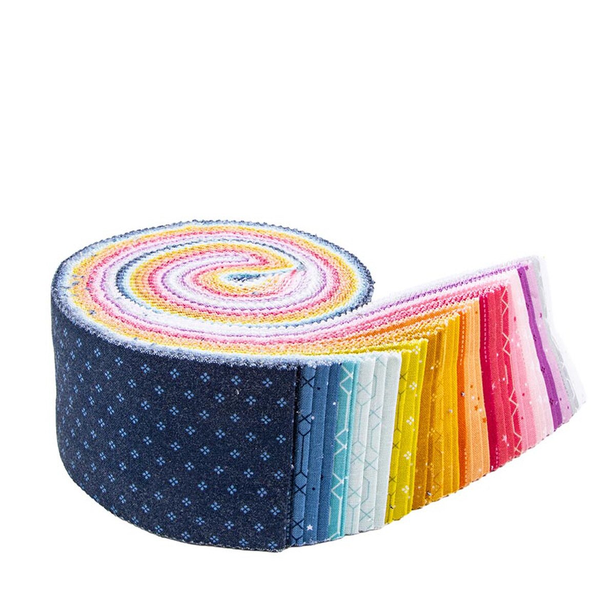 Essence Rolie Polie 40 piece 2.5-inch Strips Jelly Roll Riley Blake Designs Essence Rolie Polie 40 piece 2.5-inch Strips Jelly Roll Riley Blake Designs RP-16460-40 quilt fabric by Fran Gulick 