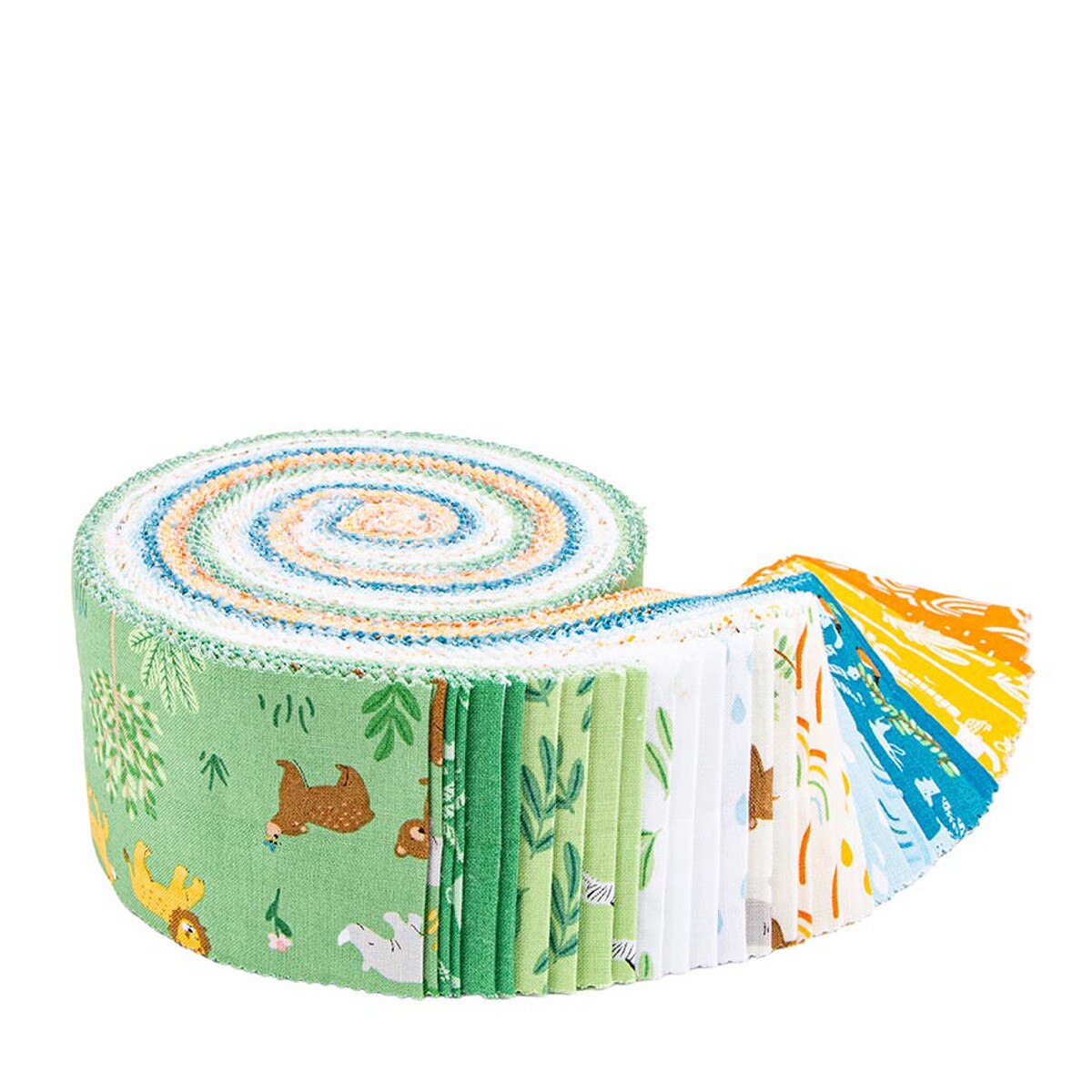 Two by Two Rolie Polie 40 piece 2.5-inch Strips Jelly Roll Riley Blake Designs RP-16680-40 quilt fabric by Cayla Naylor
