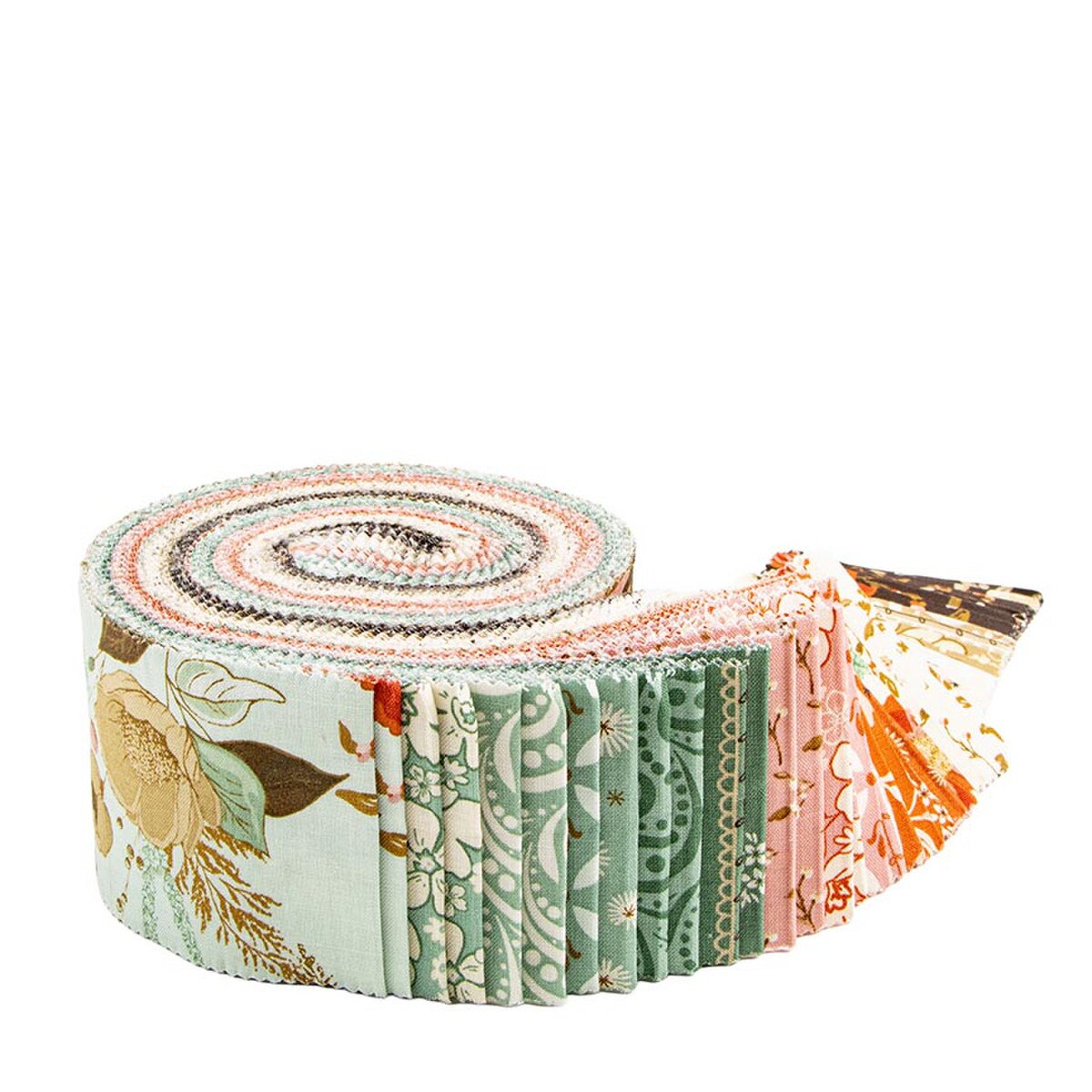 Morning Latte 40 piece 2.5-inch Strips Jelly Roll Riley Blake Designs RP-16920-40 by The Sandy Gervais