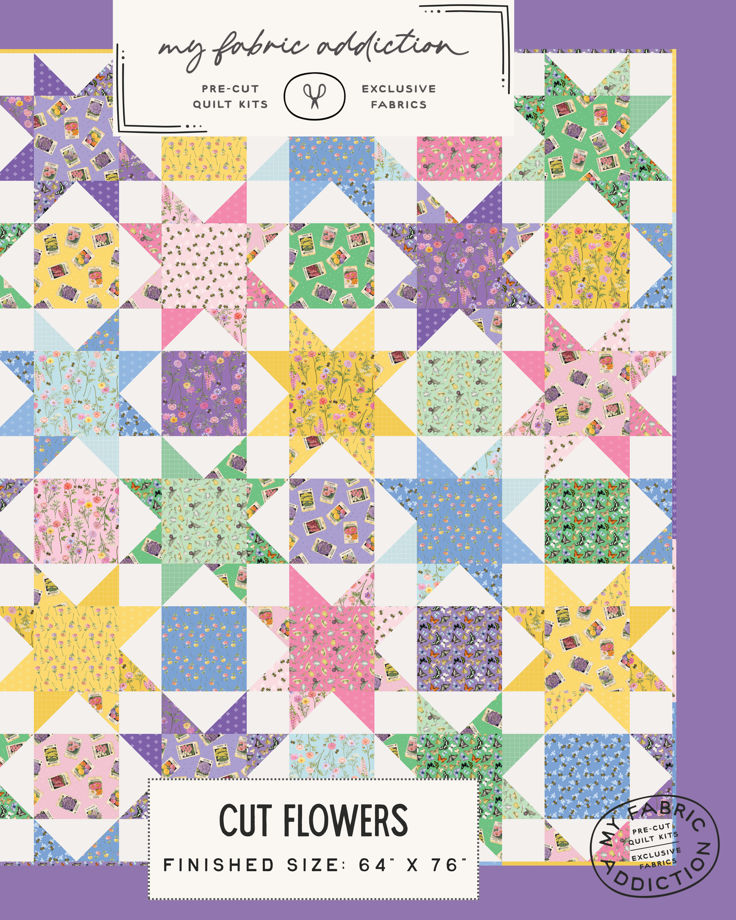 Cut Flowers Digitial Quilt Pattern