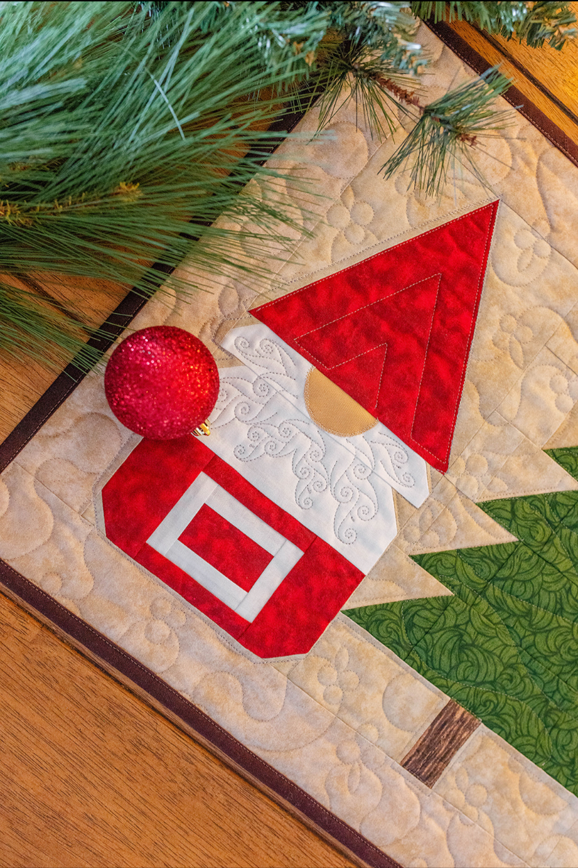 Ho Ho Woodsy Gnomes Table Runner Precut Quilt Kit (Includes Backing!)