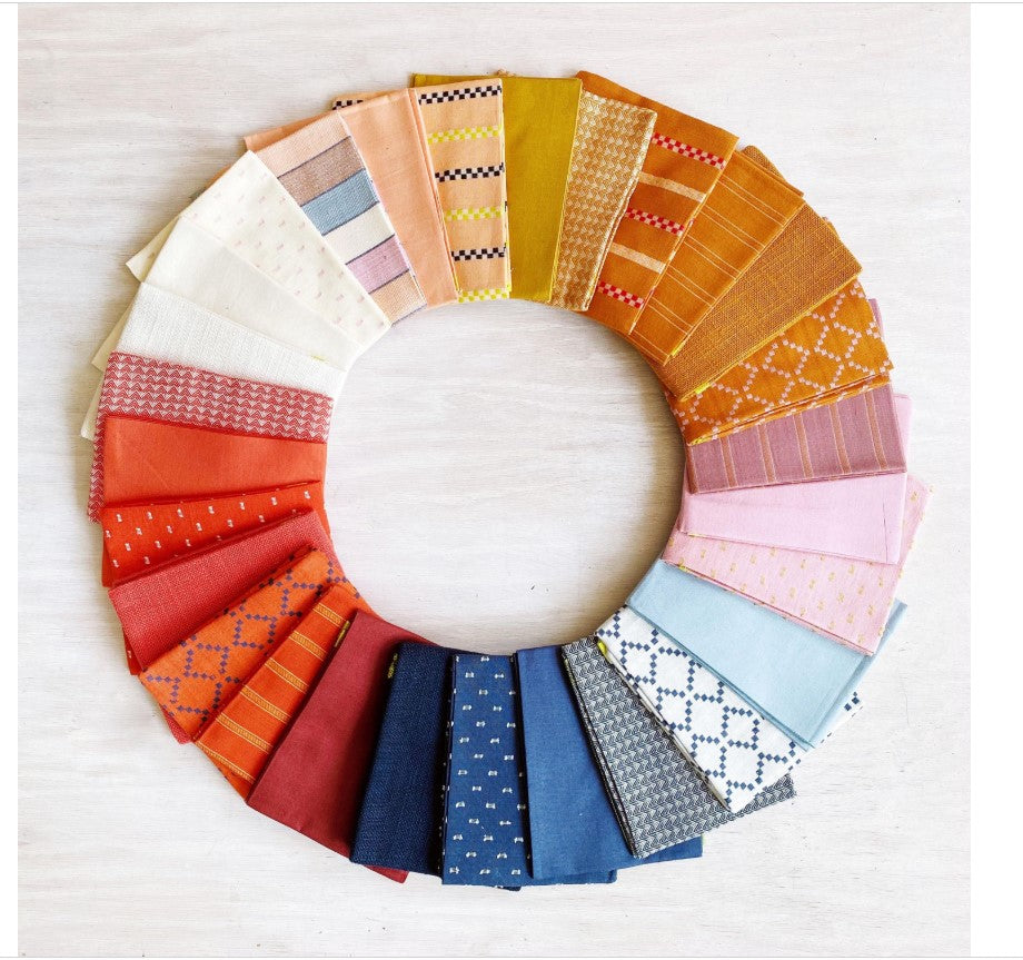 Warp Weft Hue FQ 20 skus RS4108FQ Ruby Star Precut 20 piece Fat Quarter Bundle 100% cotton fabric quilt Alexia Abegg