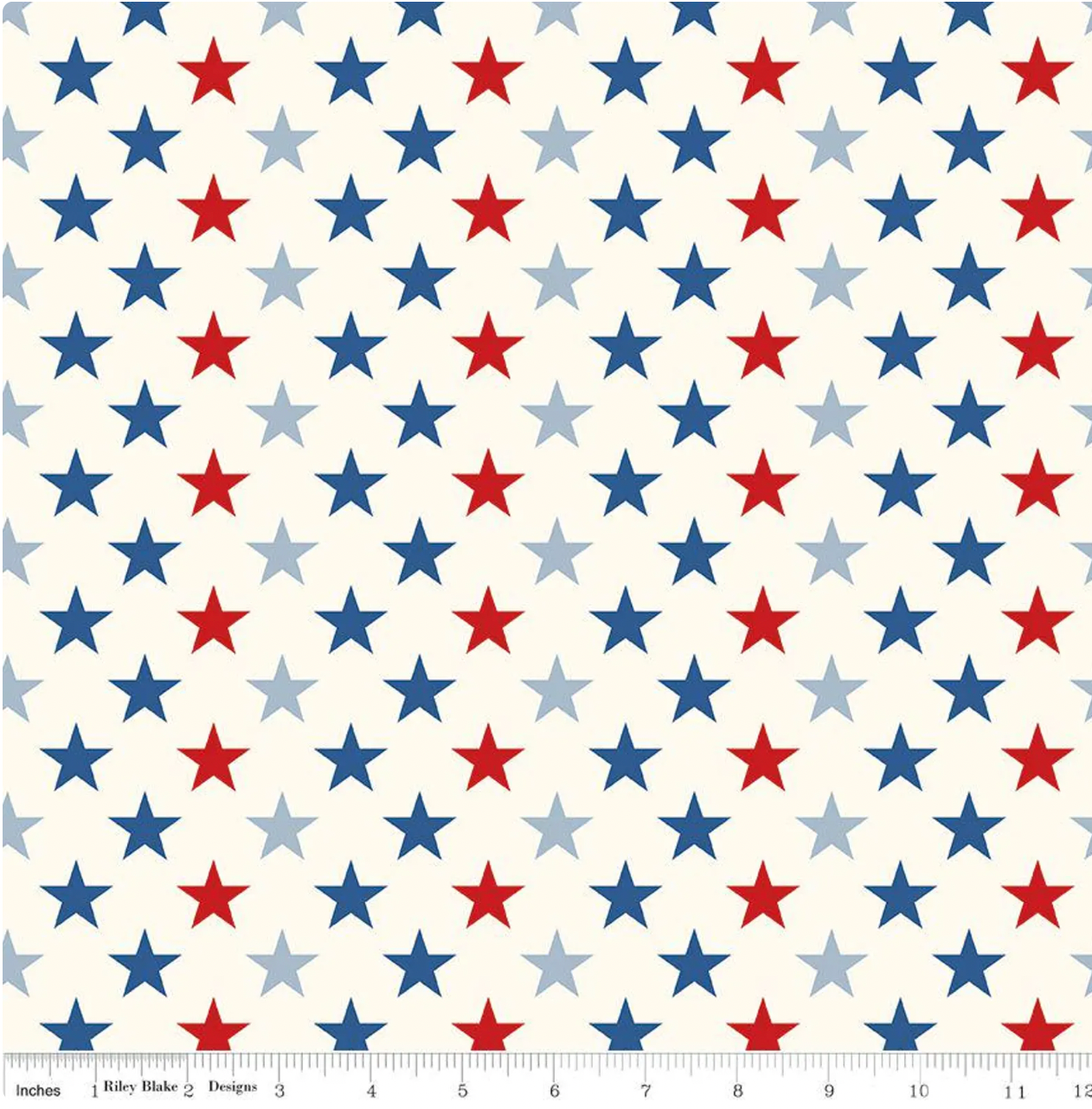 Riley Blake Freedom Garden Stars Multi backing for How They Shine quilt, 5 yards