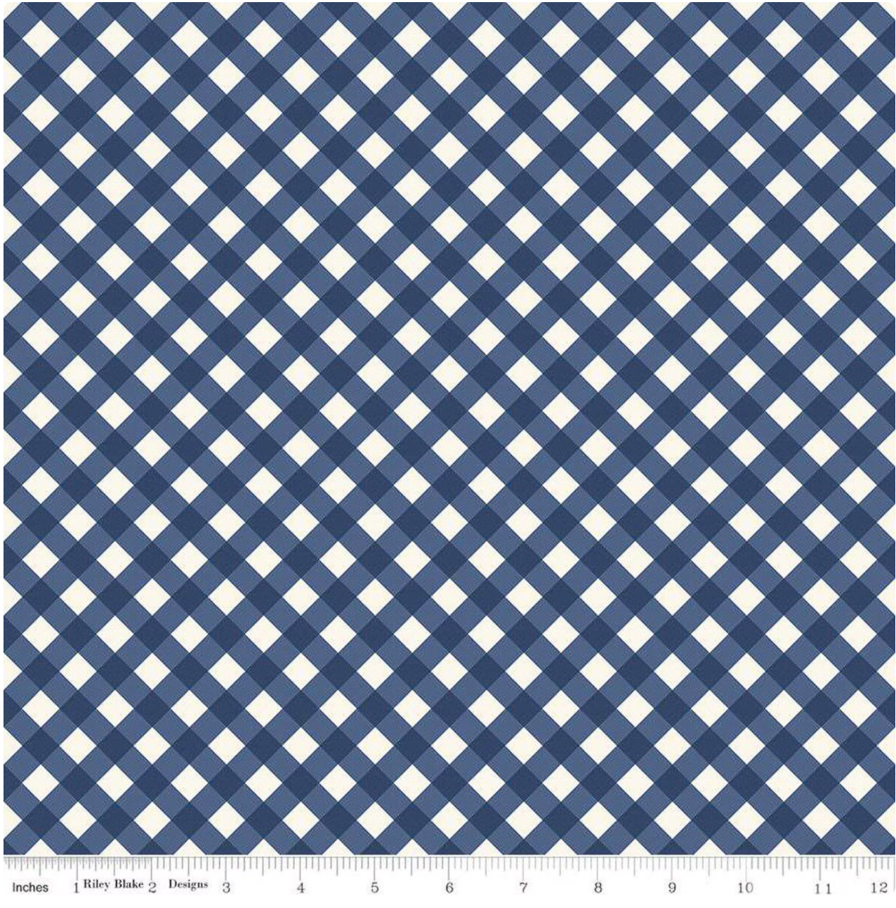 Riley Blake Freedom Garden Gingham Blue backing for How They Shine quilt, 5 yards