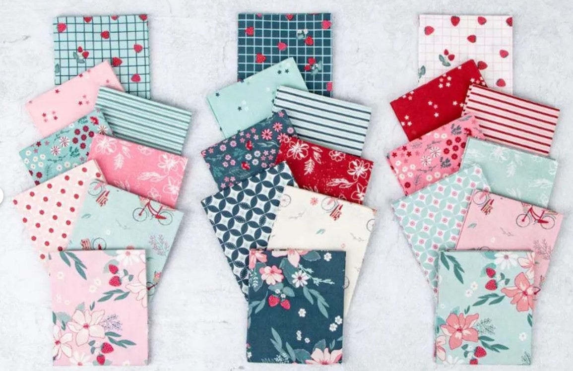 Iconic Lella Boutique Pre-Cut Ready-To-Sew Quilt Kit Featuring Berry Market by Riley Blake