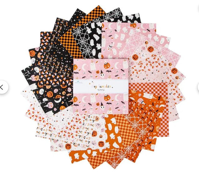 Hey Pumpkin 10" Stacker by My Mind's Eye for Riley Blake Designs, Festive Halloween precut Stacker Layer 10 inch squares