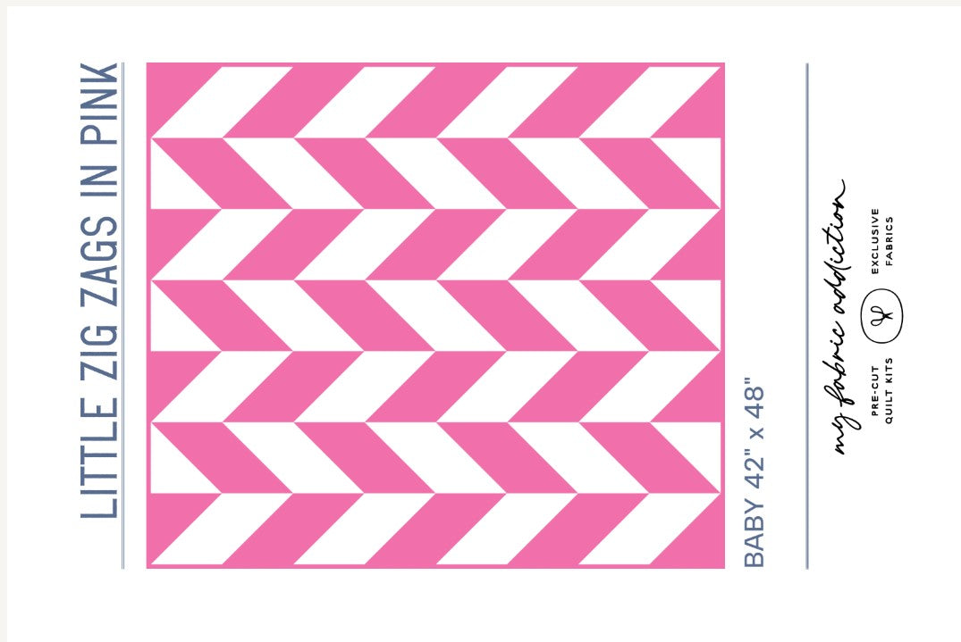 Little Zig Zags in Pink Pre-Cut Baby Quilt