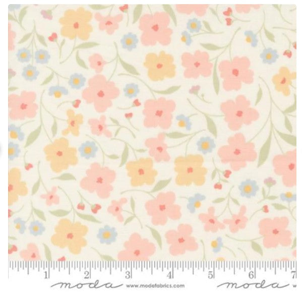 Moda Cottage Charm backing for Granny's Heart quilt, 4 yards 23 inches
