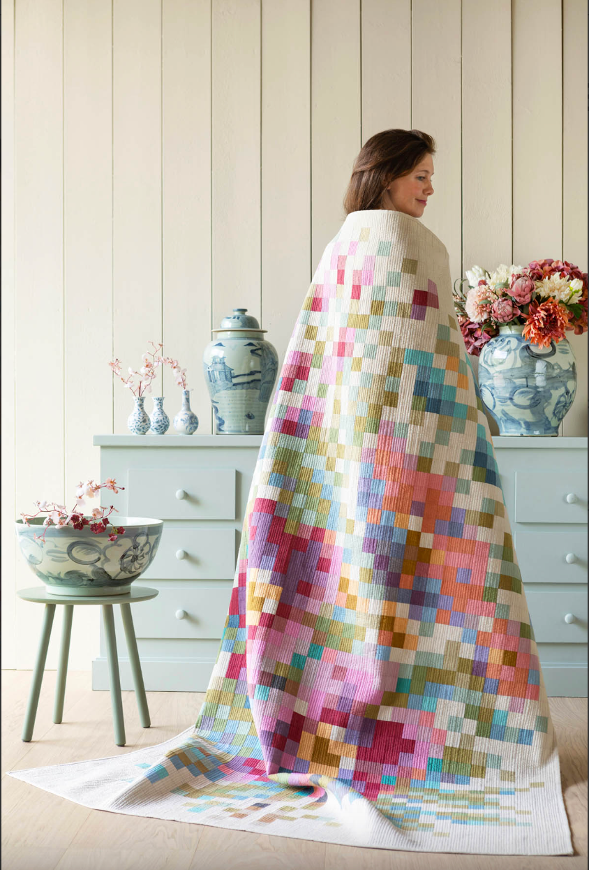 Tilda Flower Branch Precut Quilt Kit featuring Tilda Chambray