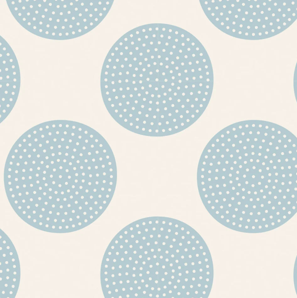 Light Blue Dottie Dots Backing for Tilda Snowman Quilt, 3.5 yards
