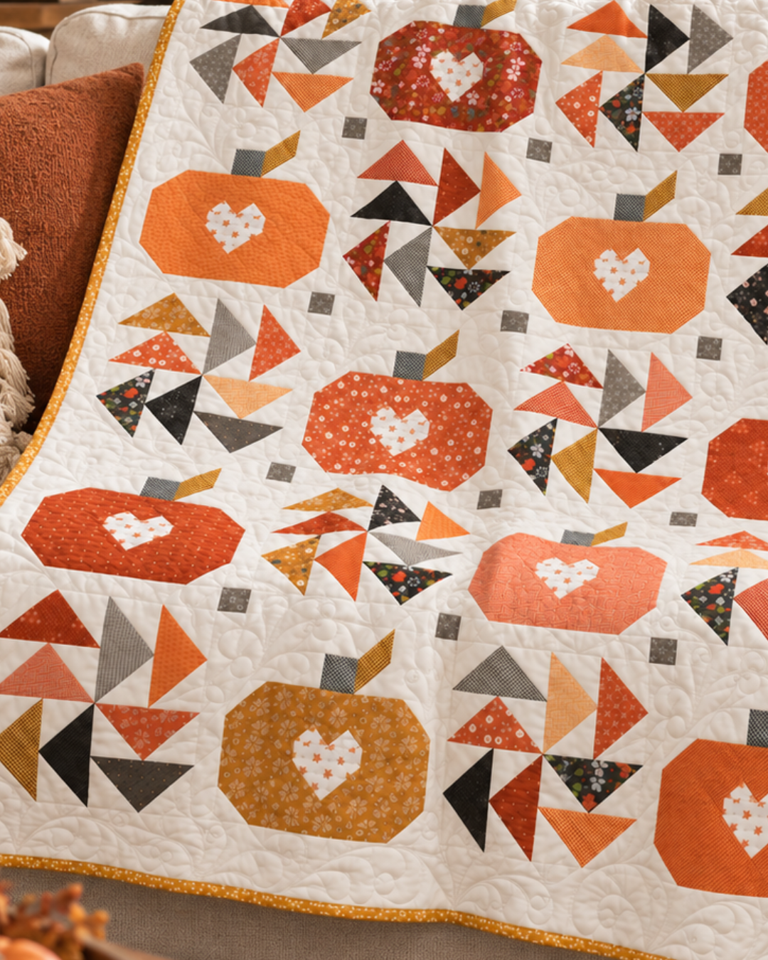 Hello Fall Pre Cut Quilt Kit Featuring Birch and Willow By Sherri and Chelsi for Moda Fabrics | 71 1/2 X 71 1/2