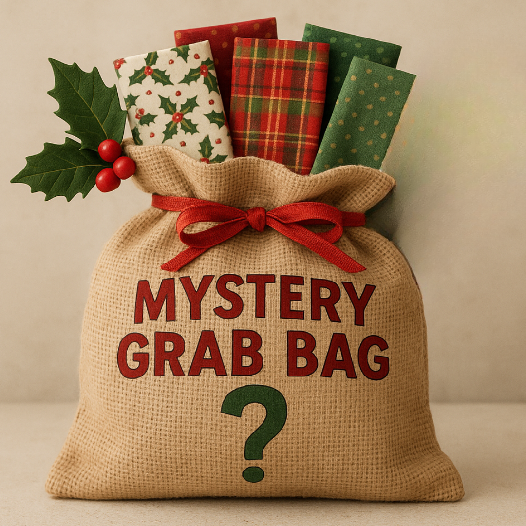 Grab Bag LOT CHRISTMAS THEMED beautiful quilt shop fabric 50 dollar value surprise pre cuts Christmas Mystery Grab Bags - Limited Stock