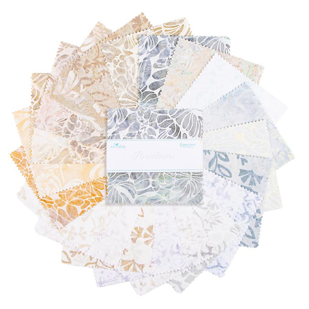 Riley Blake Designs 10-23454-42 Batiks Porcelains precut 10 Inch Stacker Porcelains Collection