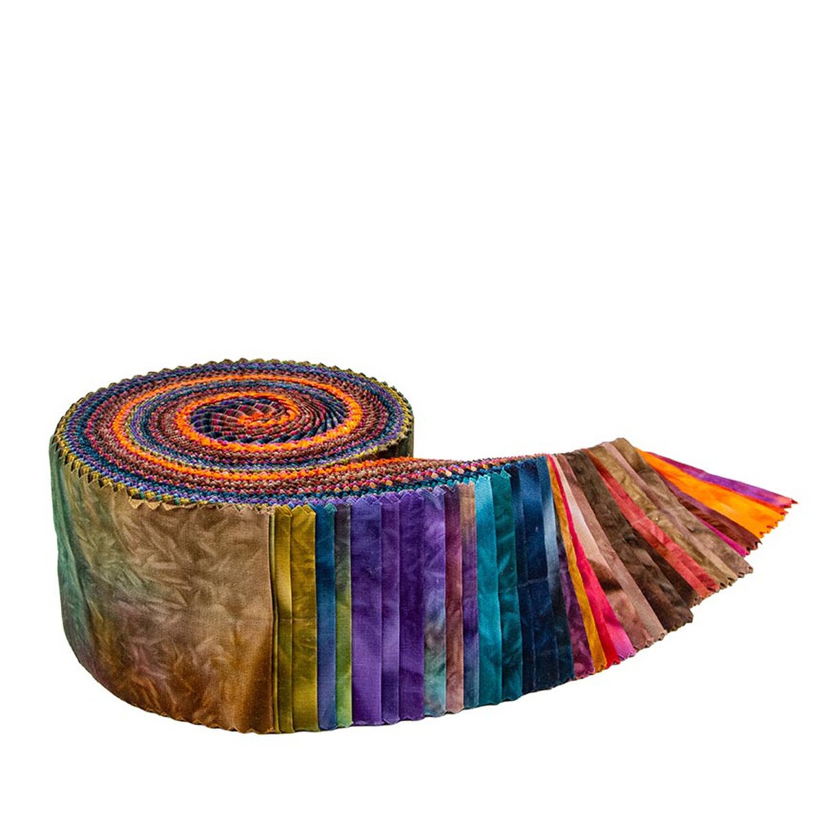 Riley Blake Batiks Express Yourself 40 piece 2.5-inch Strips Jelly Roll RP-23458-40 Express Yourself! Jasmine Collection)