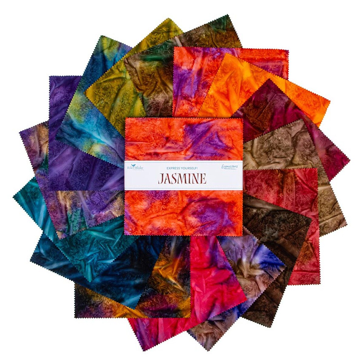 Riley Blake Designs 10-23458-42 Batiks Express Yourself! Jasmine precut 10 Inch Stacker Express Yourself! Jasmine collection