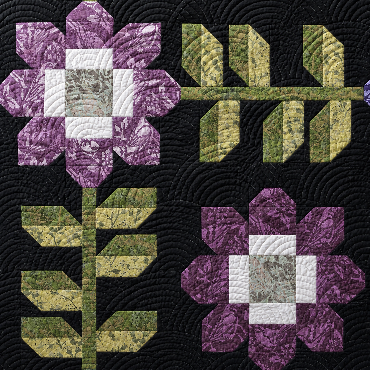 Edelweiss Quilt Kit By Camille Rosekelley Featuring Backyard Bird Batiks by Riley Blake Designs