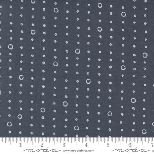 Chirp Dots And Circles Twilight 39038 22 By Elena Amo for Moda Fabrics End of Bolt Remnant 2 yards 14 inches, 100 percent cotton fabric