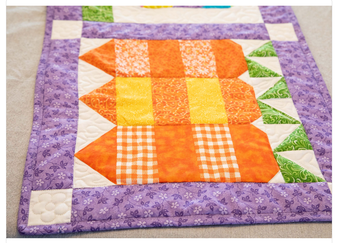 Signs of Spring Easter Bunny Easter Egg Table Runner Quilt Kit Fabric Pattern Binding Backing ALL PRE CUT 16" X 60"
