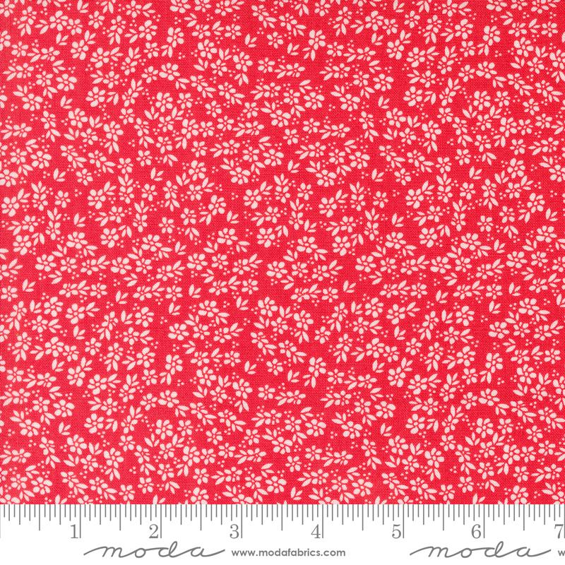 Laguna Sunrise Geranium 37685 16 By Sherri and Chelsi for Moda Fabrics End of Bolt Remnant 2 yards 6 inches 100 percent cotton fabric