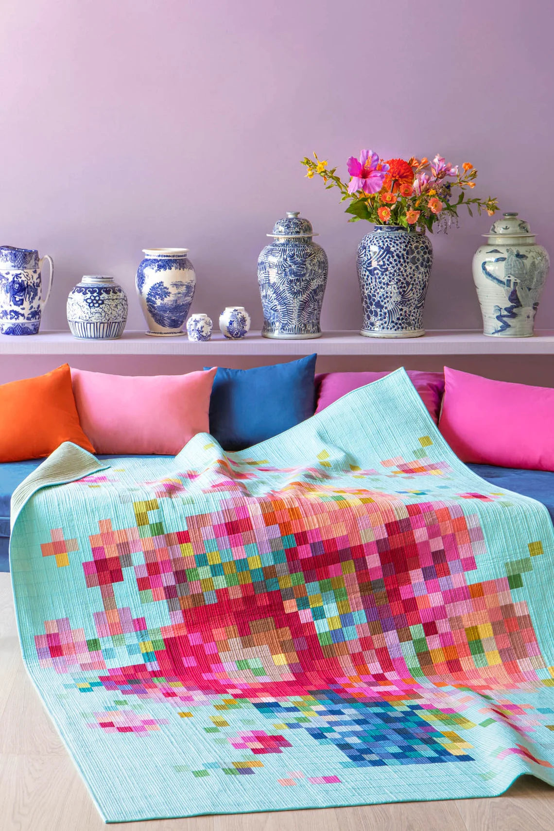 Tilda Embroidery Flower Vase Precut Quilt Kit