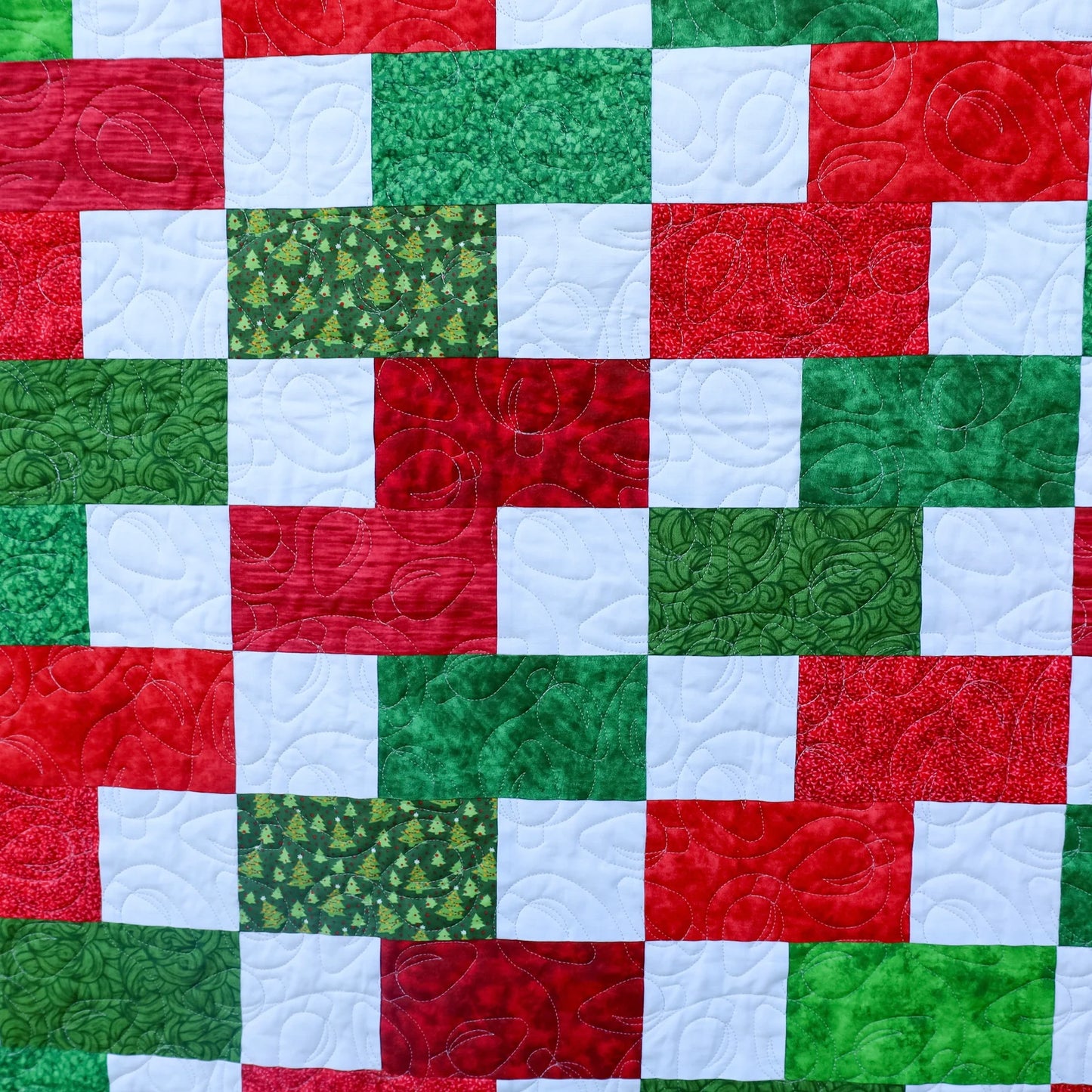 Brick Merry Christmas Quilt Kit Fabric Pattern and Binding and backing Included ALL PRE CUT easy beginner