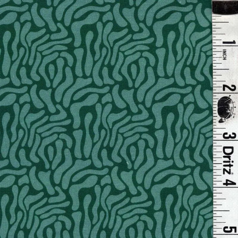 Quilt Fabric Forest green swirls Green background END OF BOLT Remnant 2 yards basic 100% cotton quilting fabric