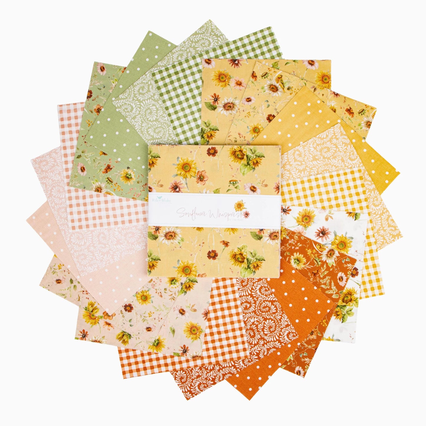 Riley Blake Designs 10-16670-42 Sunflower Whispers precut 10 Inch Stacker by Lisa Audit