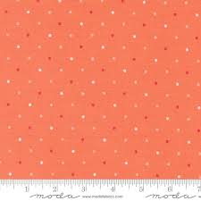 END OF BOLT 54 Moda Magic Dot Coral 100 percent cotton fabric
