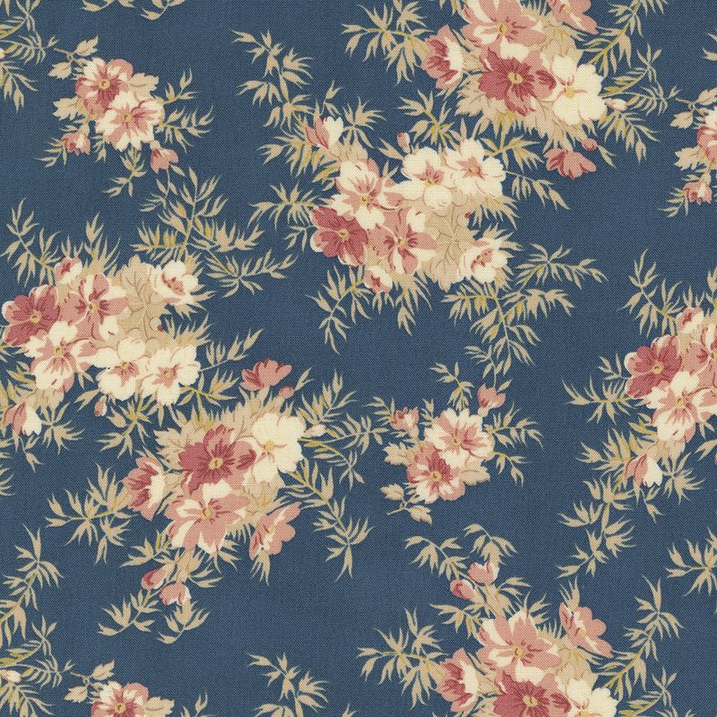 Sandalwood Indigo 44384 14 Moda Fabric BY THE YARD basic 100% cotton quilting by 3 Sisters