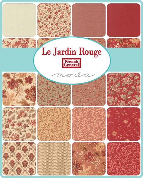Le Jardin Rouge Jelly RollĀ® 36150JR Moda Precuts 100% cotton fabric quilt strips by French General
