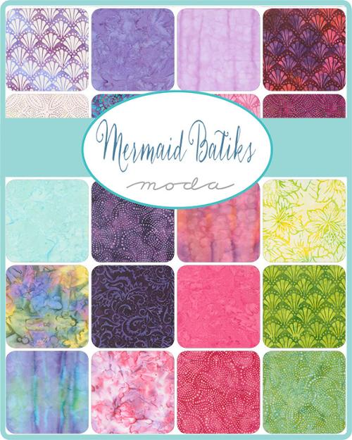 Mermaid Batiks Layer CakeĀ® 4390LC Moda Precuts 100% cotton quilting fabric 10" squares quilt fabric by Moda