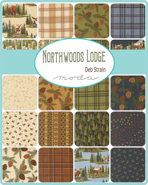 Northwoods Lodge Layer CakeĀ® 56190LC Moda Precuts Layer Cake 10" squares quilt fabric by Deb Strain