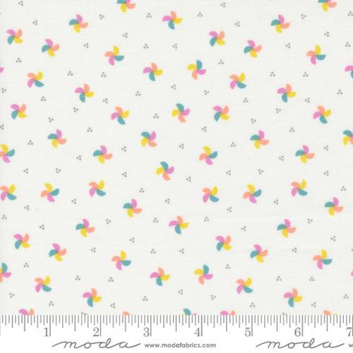 Laguna Sunrise Off White Pin Wheel 378684 11 By Sherri and Chelsi for Moda Fabrics End of Bolt Remnant 2 yards 24 inches, 100 percent cotton fabric
