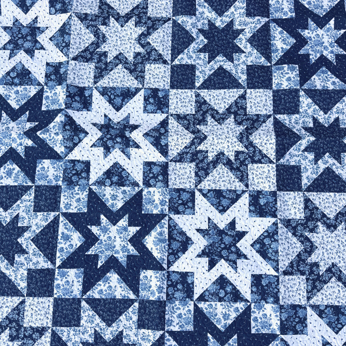 Porcelain Stars Pre Cut Quilt Kit