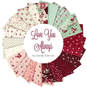 Riley Blake Designs 10-16870-42 Love you Always precut 10 Inch Stacker by Sandy Gervais