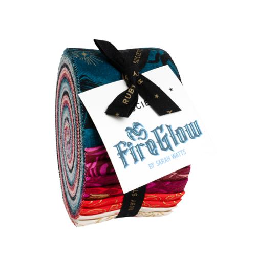 Fireglow Jelly RollĀ® RS2131JR Ruby Star Precut 100% cotton fabric quilt strips by Sarah Watts