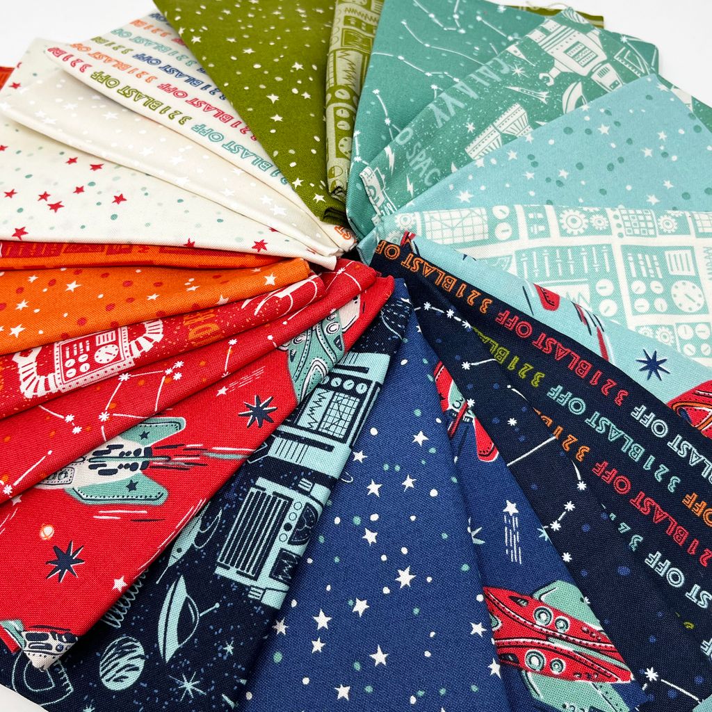 321 Blast Off Layer Cake® 20950LC Moda Precuts pre-cut Layer Cake 10" squares quilt fabric by Stacy Iest Hsu