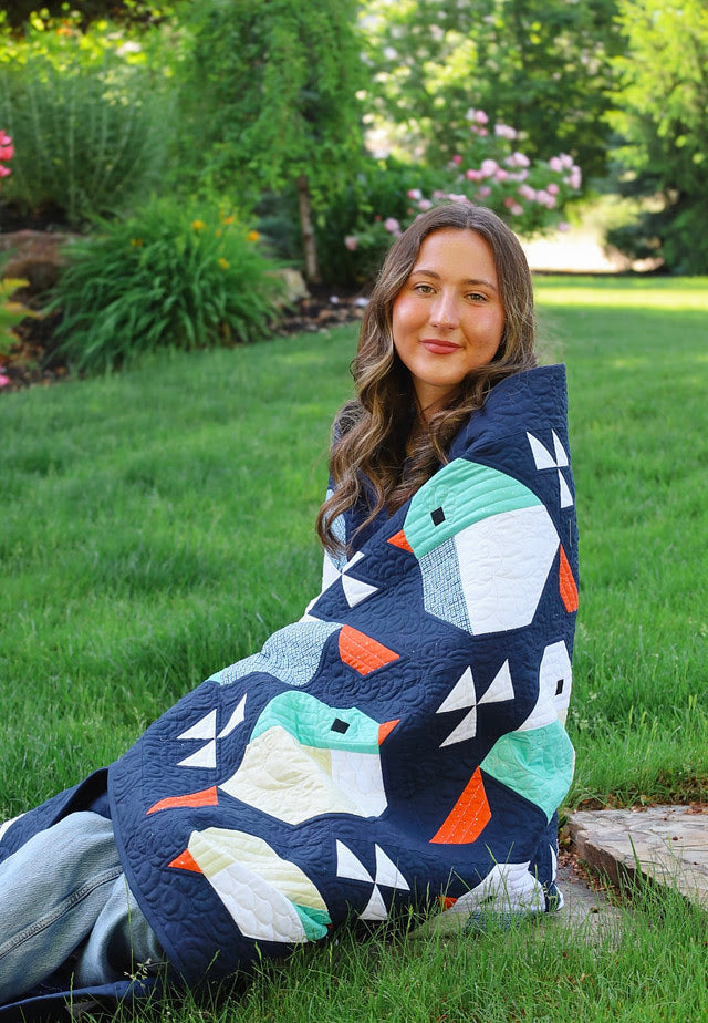 Sparrows Bee Basics Pre-Cut Quilt Kit Featuring Riley Blake Bee Basics fabric