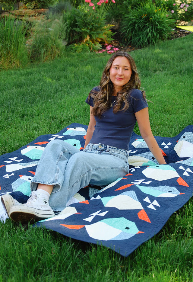 Sparrows Bee Basics Pre-Cut Quilt Kit Featuring Riley Blake Bee Basics fabric