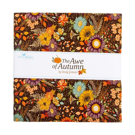 Riley Blake Designs &nbsp;10-16190-42 The Awe of Autumn precut 10 Inch Stacker by Sandy Gervais