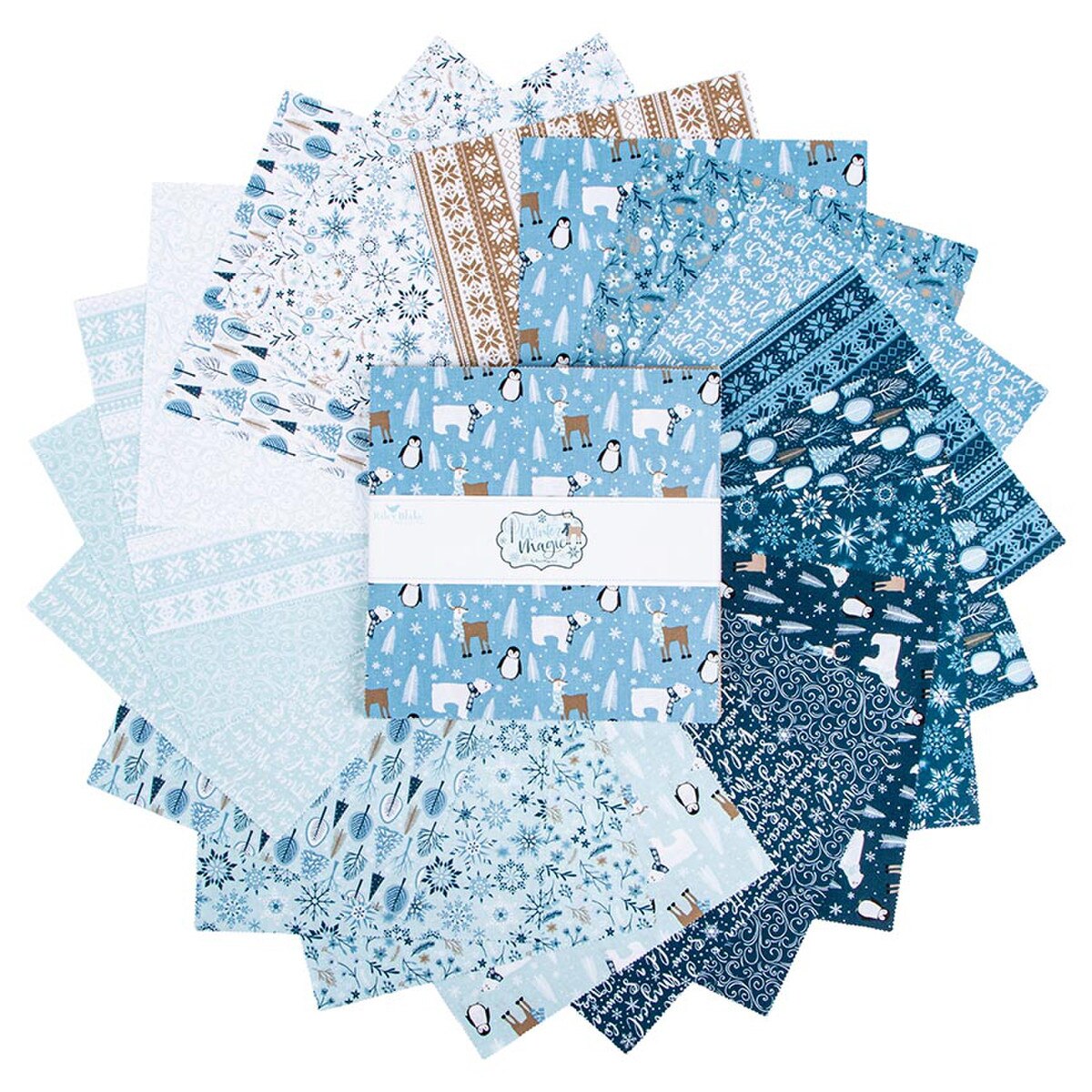 Riley Blake Designs 10-16360-42 Winter Magic precut 10 Inch Stacker by Dani Mogstad