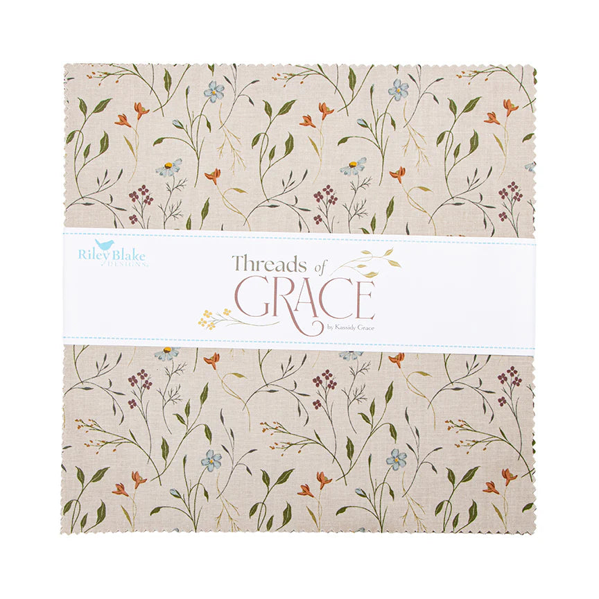 Riley Blake Designs 10-16820-42 Threads of Grace precut 10 Inch Stacker by Kassidy Grace
