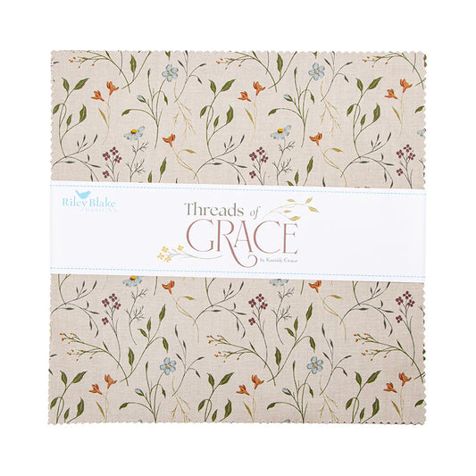 Riley Blake Designs 10-16820-42 Threads of Grace precut 10 Inch Stacker by Kassidy Grace