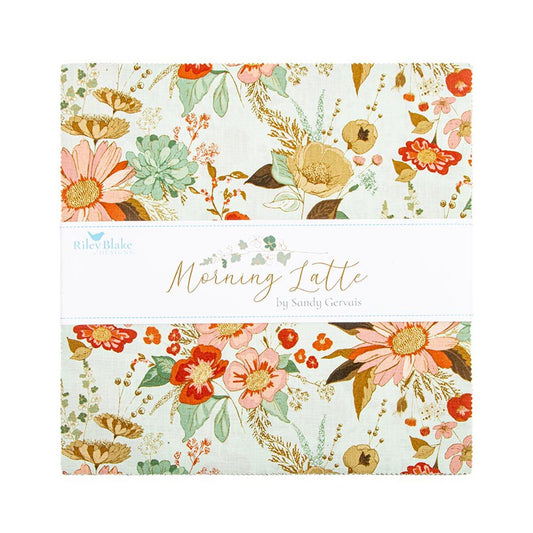 Riley Blake Designs 10-16920-42 Morning Latte precut 10 Inch Stacker by Sandy Gervais