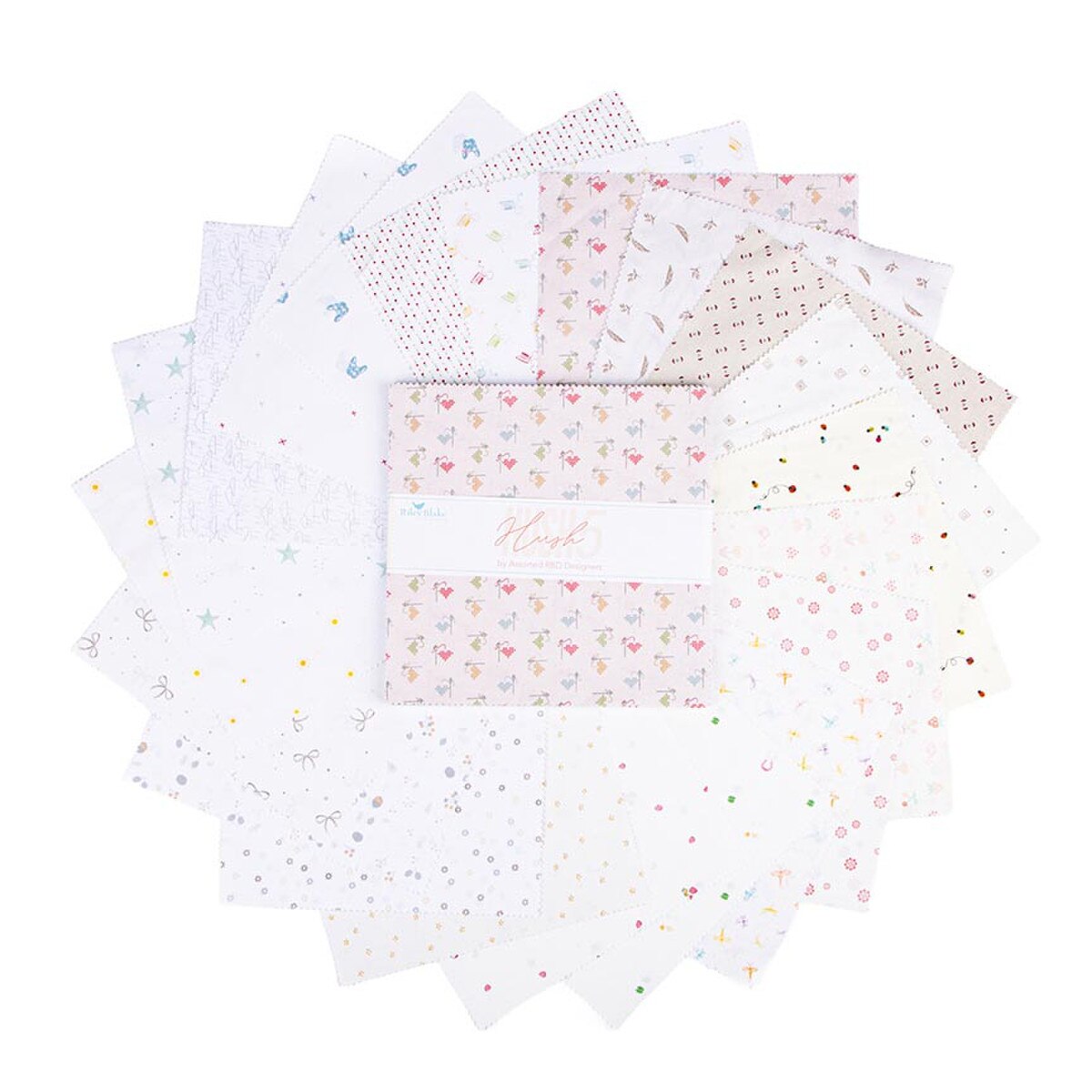 Riley Blake Designs 10-16940-42 Hush Hush 5 precut 10 Inch Stacker by Assorted RB Designers